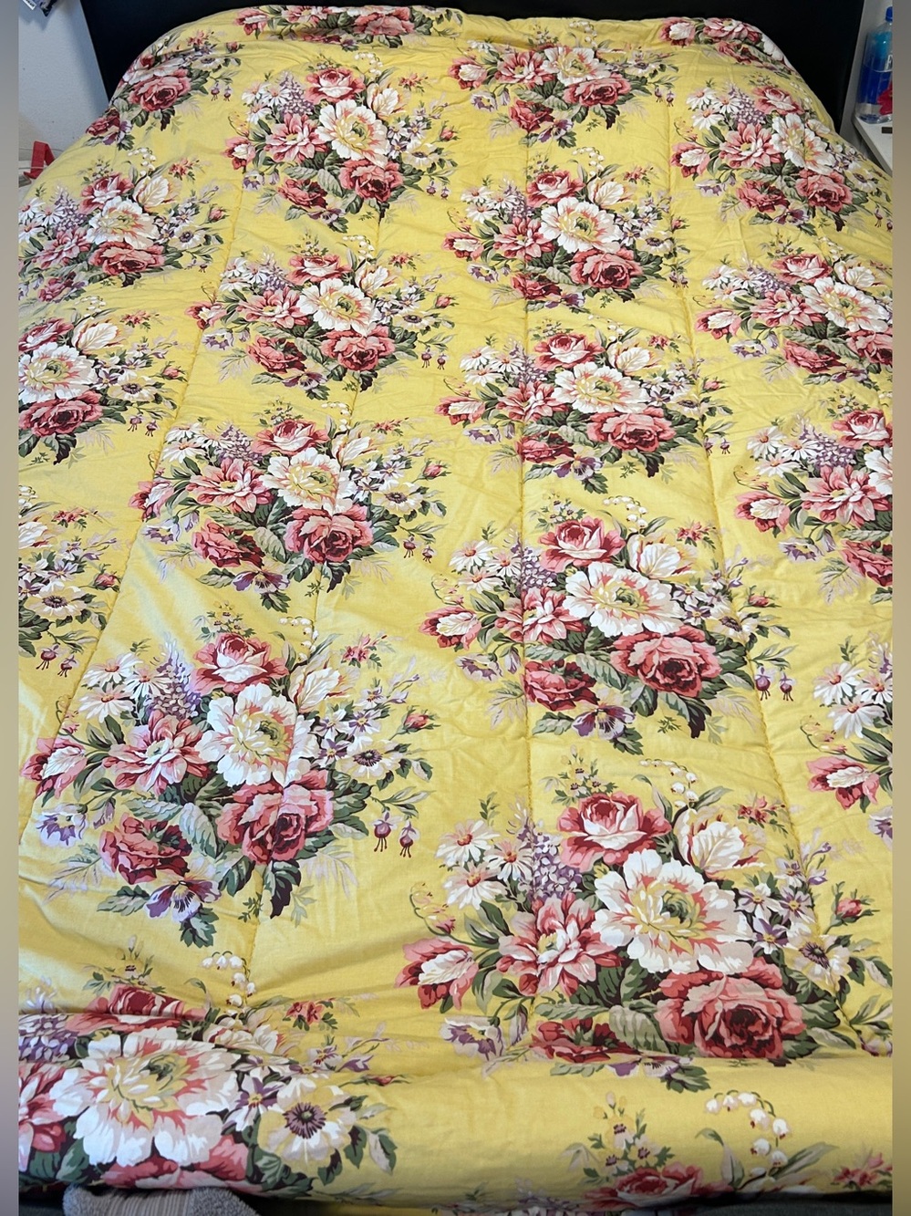 Vintage Ralph Lauren Full/Queen Comforter Sophie Brooke Cabbage Rose pink roses